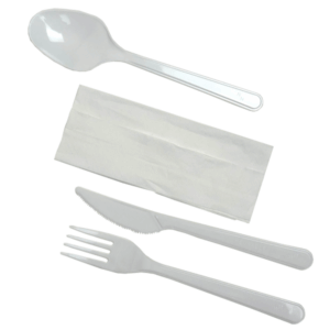 Tris Posate | Forchetta, Coltello, Cucchiaio, Tovagliolo