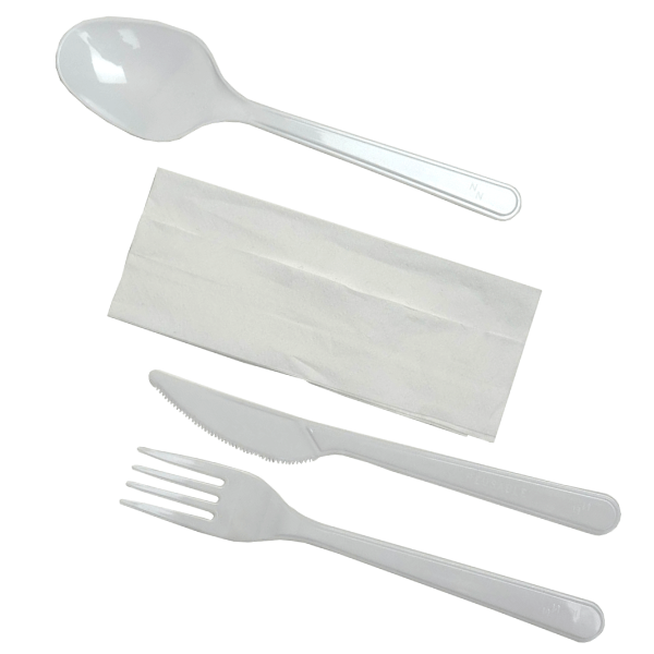 Tris Posate | Forchetta, Coltello, Cucchiaio, Tovagliolo - immagine 2